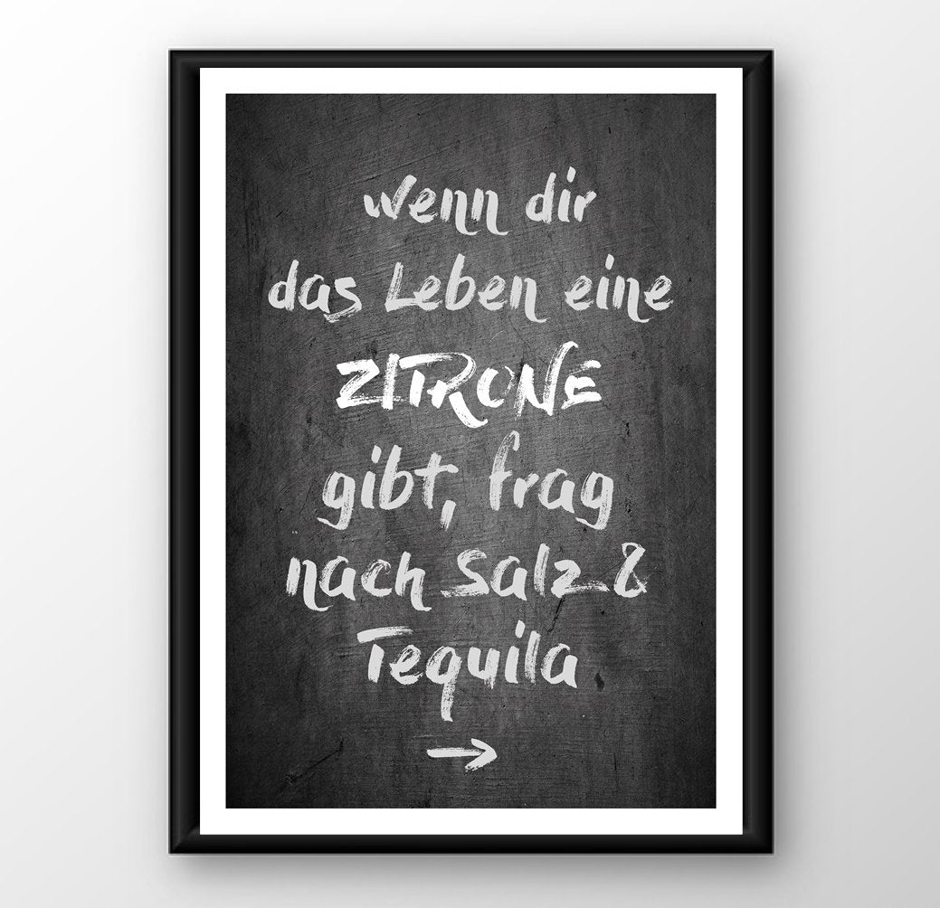 Kunstdruck Poster "TEQUILA" - Individuelle Einladung
